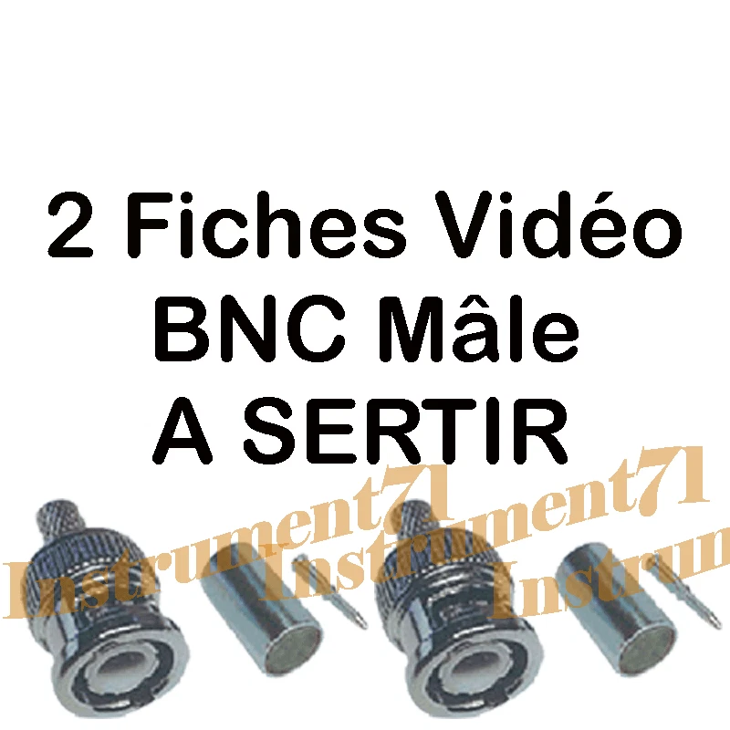 2 Fiches BNC Mâle RG58U à Sertir Livre en sachet Individuel pour Câble D 5MM - Photo 1/1