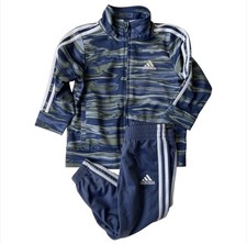 Adidas Baby Tracksuit 12 Months Liquid Camo Blue  Green Jacket Pants Set