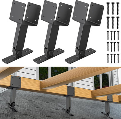 Heavy Duty Adjustable Roof Riser Brackets Kit for Pergola & Gazebo (3 Pack)