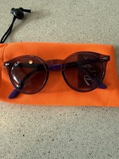 Child Ray-Ban Junior Authentic Sunglasses RJ9064S Havana Purple Neoprene Case