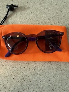 Child Ray-Ban Junior Authentic Sunglasses RJ9064S Havana Purple Neoprene Case