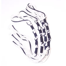 Tzitzits (Set of Four) White with Dark Blue Thread