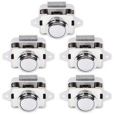 5 PCS Push Button Latch Cabinet Door Catch Keyless Cupboard Locks for RV Yach...
