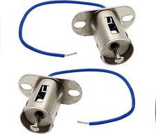 2pcs Ba15s 1156 Bayonet Type Silver Led Bulb Socket For Auto Truck Connector Tu 2pcs Ba15s 1156 Bayonet Type Silver Led Bulb Socket For Auto Truck Connector Tu
