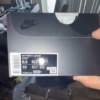 Nike x Supreme Air Force 1 Low SP 'Box Logo' Black/Black Leather CU9225-001