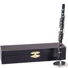 Gold Plated Clarinet Model Musical Instrument Decoration For Music Lovers