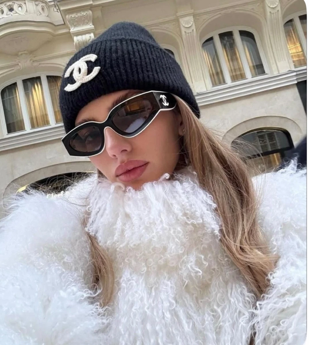 CHANEL Women's Black Cat Eye Sunglasses for sale | eBay