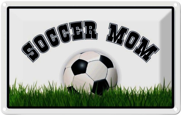 Blechschild 20X30 Cm FußBall Soccer Mom Mutter Sport Hobby Deko Geschenk Metall-image