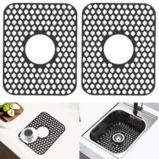 2 Pack Silicone Sink Protector for Kitchen Bathroom, 13.58"x 11.6" Free Shipping