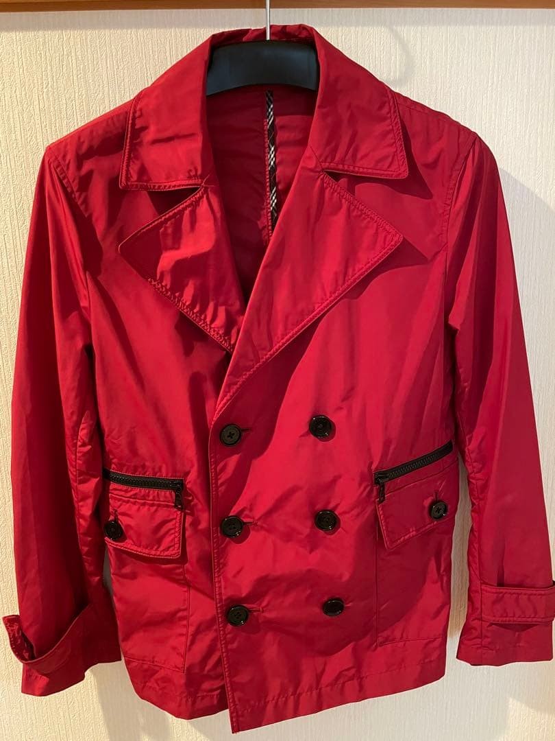 BURBERRY BLACK LABEL Peacoat Red Size M From Japan