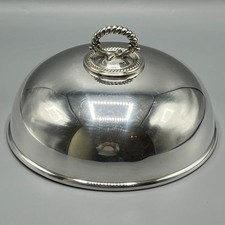 Antique Silver Plate Food Cover Small Meat Dome Cloche Edwardian /Late Victorian