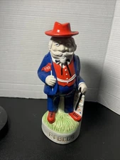 1974 RARE VINTAGE Ole Miss Rebels 12” McCormick Colonel Rebel Whiskey Decanter