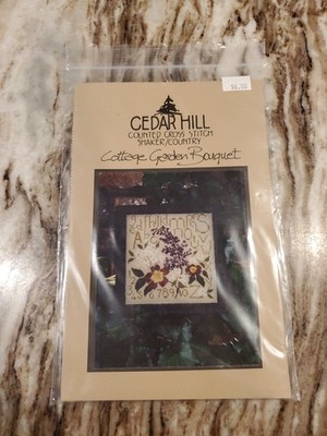 Cedar Hill Cross Stitch Chart - Shaker/Country Cottage Garden Bouquet