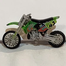 Kawasaki Pro Circuit Motocross Bike 43 Mini Model Bike Toy Green and Black