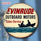 Vintage Evinrude Outboard Motor Tin Metal Signs Home Décor 8x8 Nautical Garage B