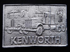 RH13158 VINTAGE 1970s  KENWORTH  TRUCK COMPANY ADVERTISEMENT BELT BUCKLE