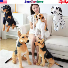 Realistic Dog Plush Toy Soft Stuffed Animal Choose Size