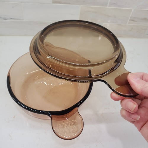 Vintage Glass Corning Ovenware Baker Smaller Casserole Dish 6" Across x 2" Tall