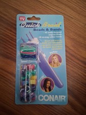 Vintage Conair Quick Braid Beads  Bands Kit NEW Sealed Hair Braider Accessories