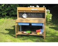 Outdoor-SpielküChe MatschküChe Mit Kreidetafel 89 X 34 X 88 Cm Kiefernholz