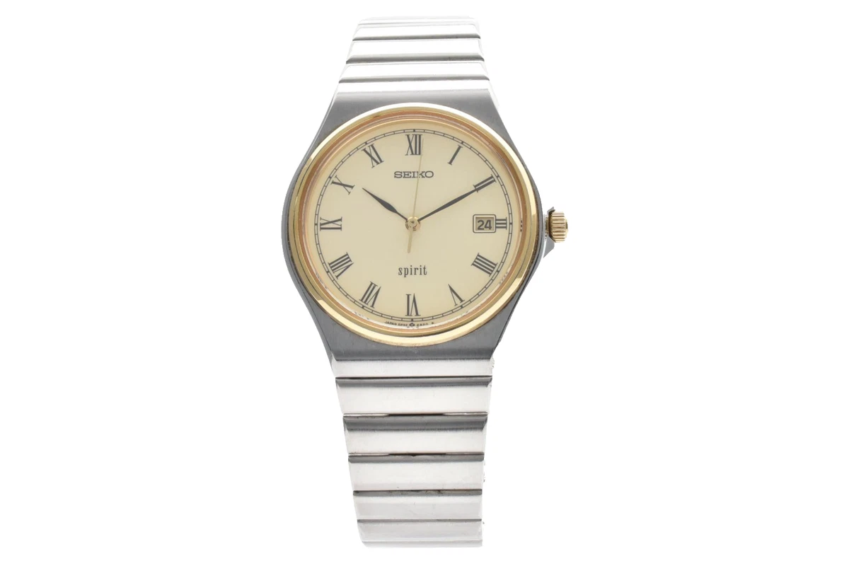 Reloj Hombre Vintage 1987 SEIKO SPIRIT 7N01-6B30 Cuarzo Tono Dorado Japón JDM