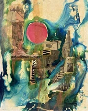 Vintage Mixed Media Abstract Painting Signed J. Murray Modern Art