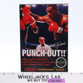 Cartucho de juego Mike Tyson's Punch-Out con caja + papeleo 1987 NES vintage