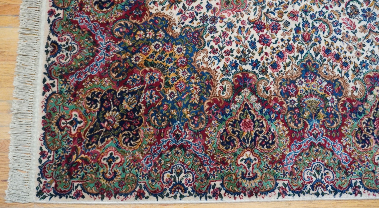 Authentic Karastan 8'8" x 12' Floral Kirman700-742 Wool Pile Large Rug Excellent
