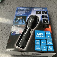 GRUNDIG Taktische Taschenlampe 350 Lumen 5x Zoom 5 Modi Aluminium IP44
