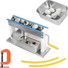 Manual Quail Egg Peeler Machine Kit - 304 Stainless Steel Sheller with 2 Collect