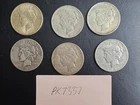 Peace Dollar $1 Silver Coins 1925 1926 Lot of six (6) Circulated