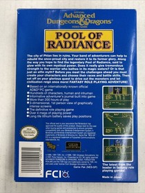NES Nintendo Advanced Dungeons & Dragons Pool of Radiance In Box Tested 1991