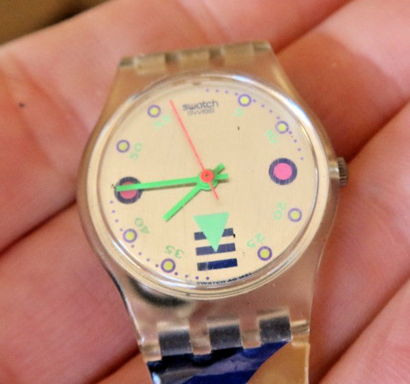 Swiss Swatch Circles Wristwatch RARE Deco Watch NR S127 Shapes Triangle Vintage - vintagewatches.pk