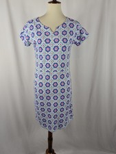 T by Talbots Floral Dress Short Sleeve V-Neck Casual Cross Back Womens Sz S P