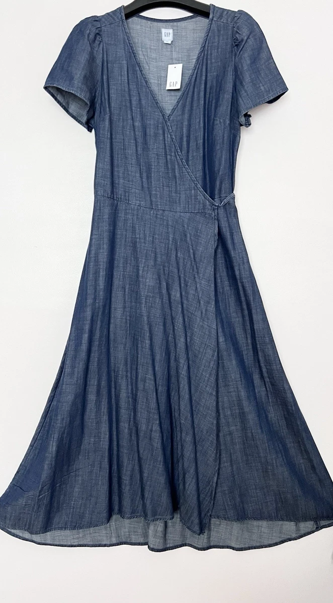 knee length dresses for ladies sara beth denim midi dress *restocked* – shop zoco main image 0