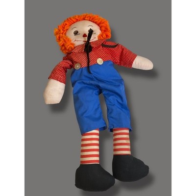 Vintage Handmade Spirit Raggedy Andy Doll 22'' Creepy 