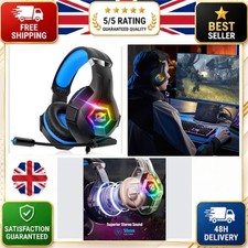 Casque Gaming PS5 PS4 Xbox PC Over Ear RGB Surround Sound Mic Ozeino ZW1