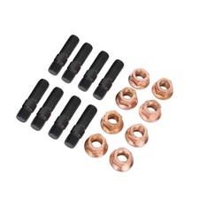 8pcs M8x1.25mm Complete Exhaust Manifold Flange Studs Nuts