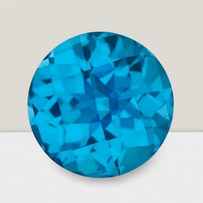 Blue Topaz Round Cut Gemstone 2.1 Cts - 9 mm AAA+ Loose Gem