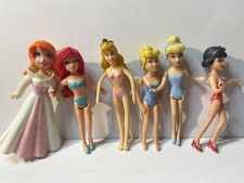 Polly Pocket Disney Princess MagiClip Lot 6 D...