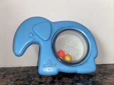 1976 fisher price blue elephant rattle toy