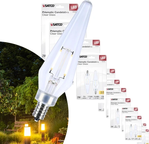 Satco S12140 - 2W Prismatic HX11 LED Light bulbs - Clear  (2, 6 or 12 Pack) - Picture 13 of 13