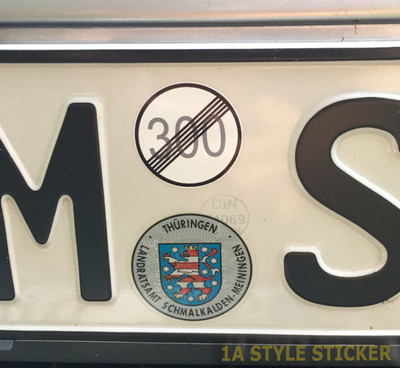 kein Tempolimit Aufkleber 300 kmh aufgehoben kein Limit Sticker dapper static