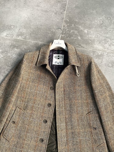 Men's CAMPLIN x HARRIS TWEED Tweed Hunting Shooting Jacket Trench Coat EU 52 L - Picture 19 of 24