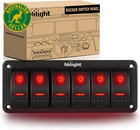 <!--F#f_0-->6 Gang Rocker Switch Panel 12V Toggle Dash 5 Pin On/Off Pre-Wired Rocker Switch <!--F/-->