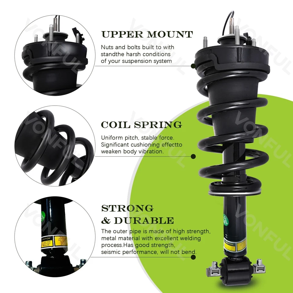 FRONT Strut Assy + REAR shock Absorber for 2015-20 Escalade Suburban Tahoe Yukon Foto 2 de 4