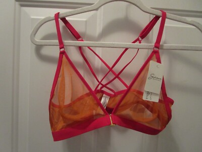 SIMONE PERELE ROSALIE TRIANGLE BRALETTE BRA IN JAIPUR AMBER  NEW