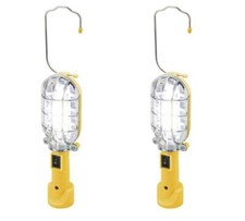 Handheld 200 Lumen LED Work Light 2 Pack AAA Battery Swivel Hook  Magnetic Base