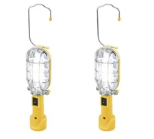 Handheld 200 Lumen LED Work Light 2 Pack AAA Battery Swivel Hook & Magnetic Base