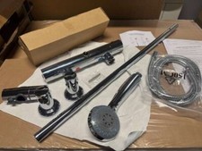 Scudo thermostatic bath shower valve complete with riser kit, hand set and hose